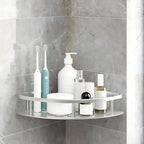 Shower Caddy | Curved Matte Aluminium & Self-Adhesive | Holds Up To 50 kg