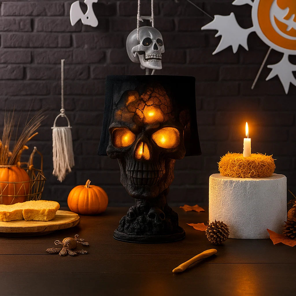 Skull Lamp | Flowing Lava Light Effect | USB Powered