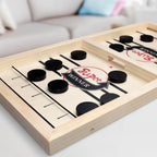 Sling Puck Game | Wooden & Foldable | 10 Pucks Included