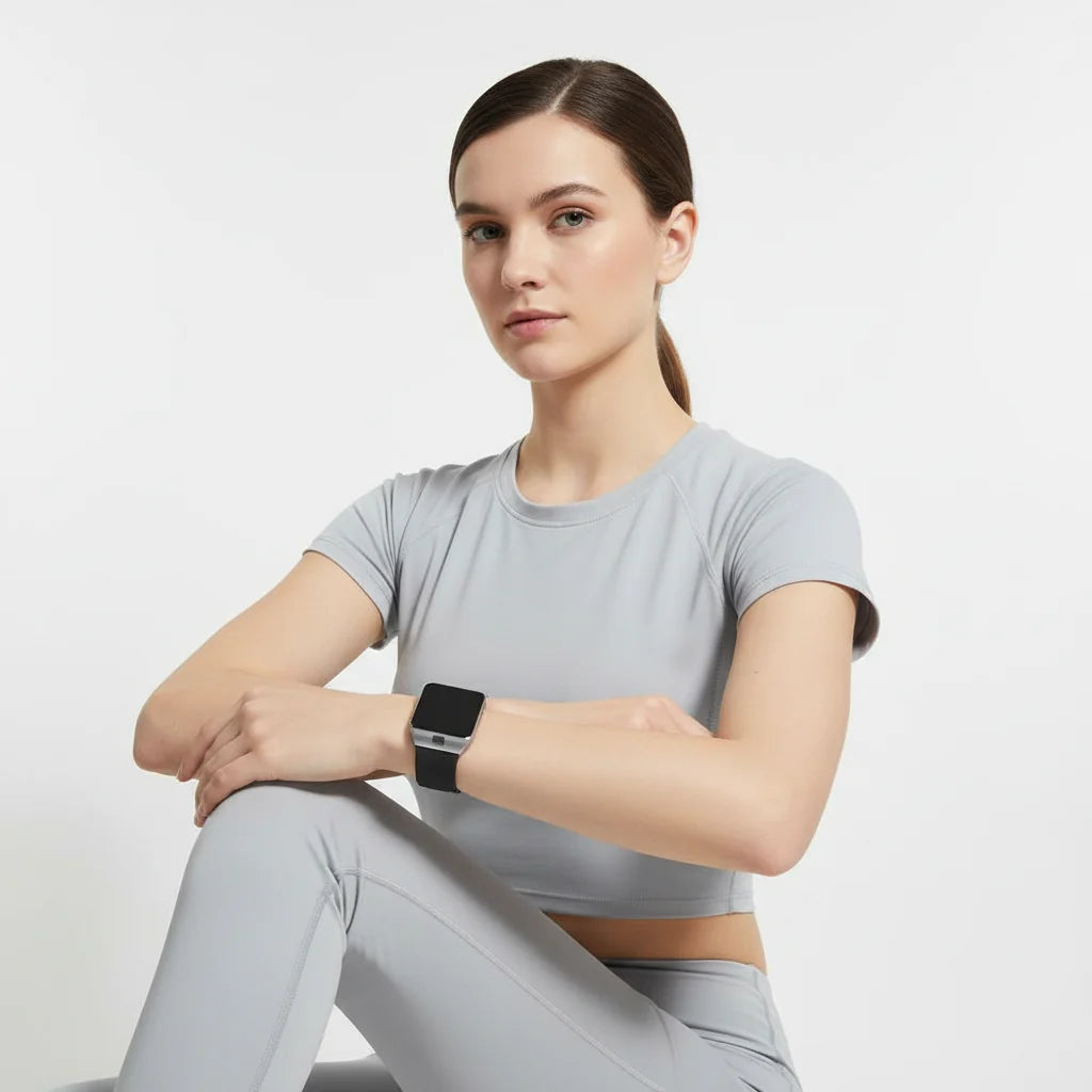Smartwatch | Large Rectangular Touchscreen & Lightweight Silicone Strap