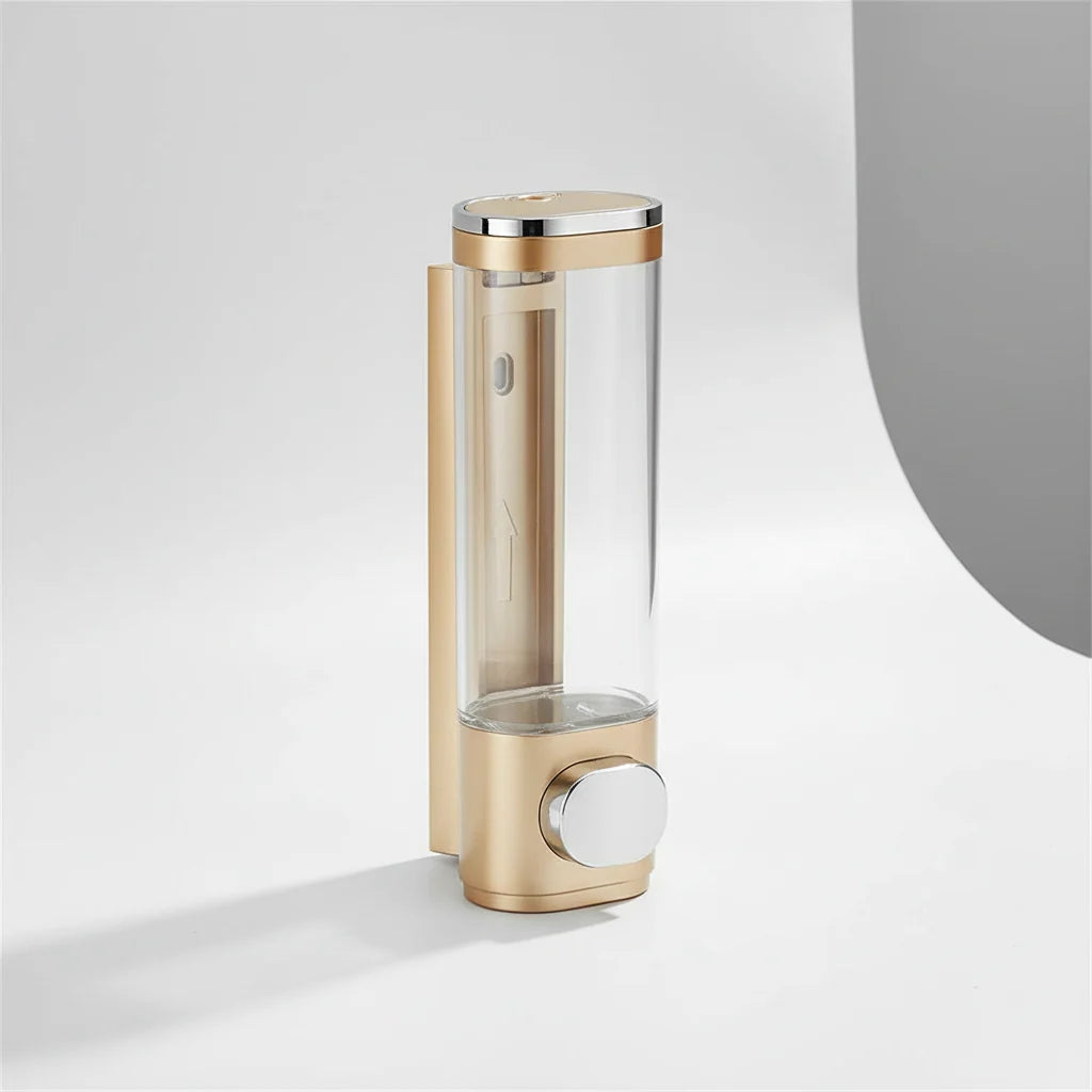 Soap Dispenser | Wall-Mounted Retro Glass | Metal Pump
