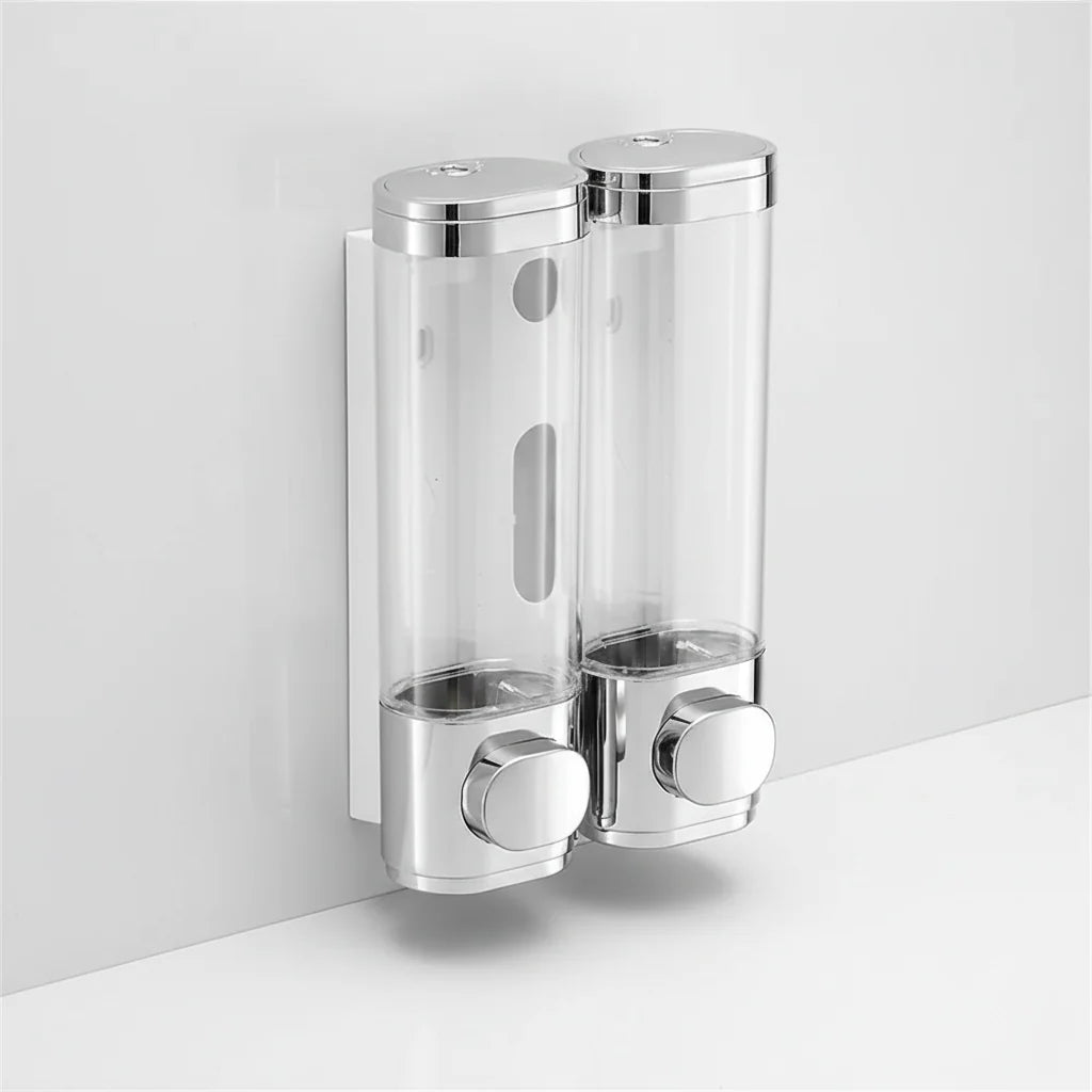Soap Dispenser | Wall-Mounted Retro Glass | Metal Pump