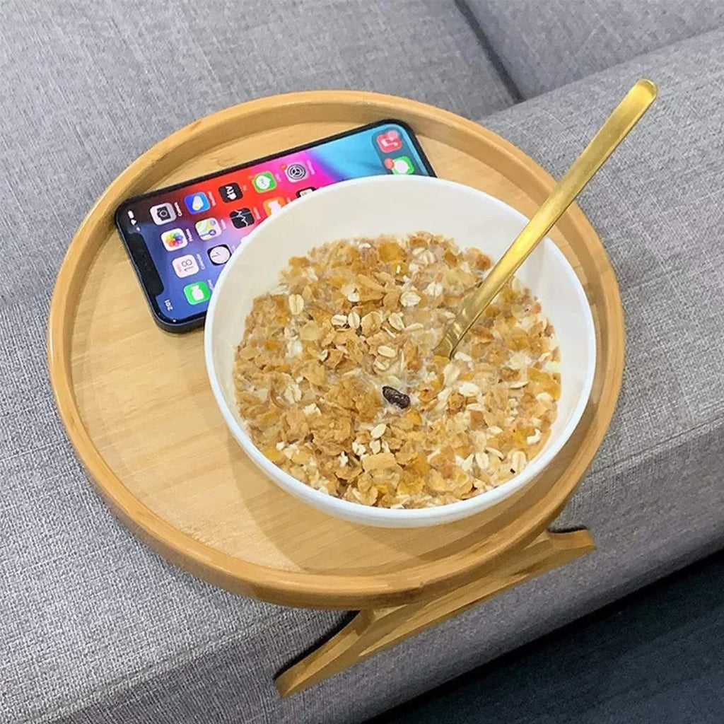 Sofa Armrest Tray | Adjustable Fit & Non-Slip | Fits Up To 35.5 cm