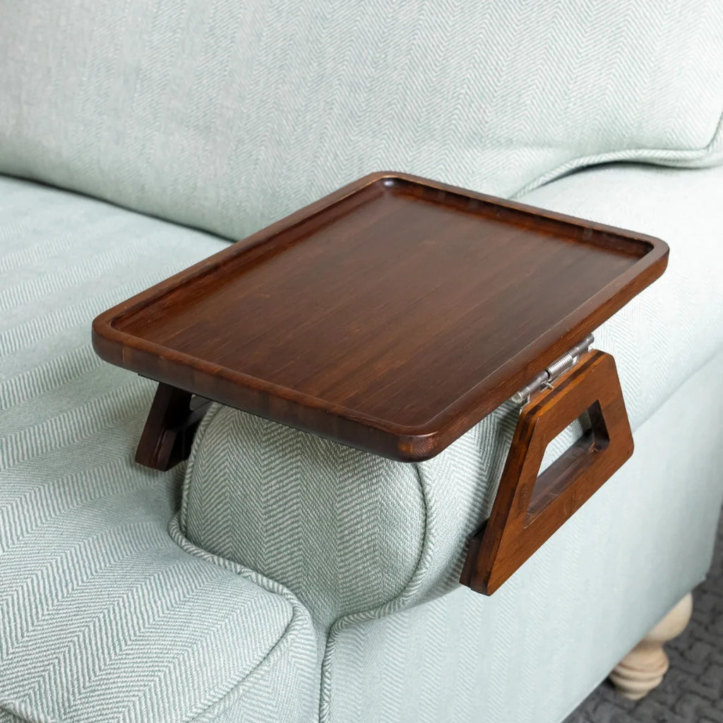 Sofa Armrest Tray | Adjustable Fit & Non-Slip | Fits Up To 35.5 cm