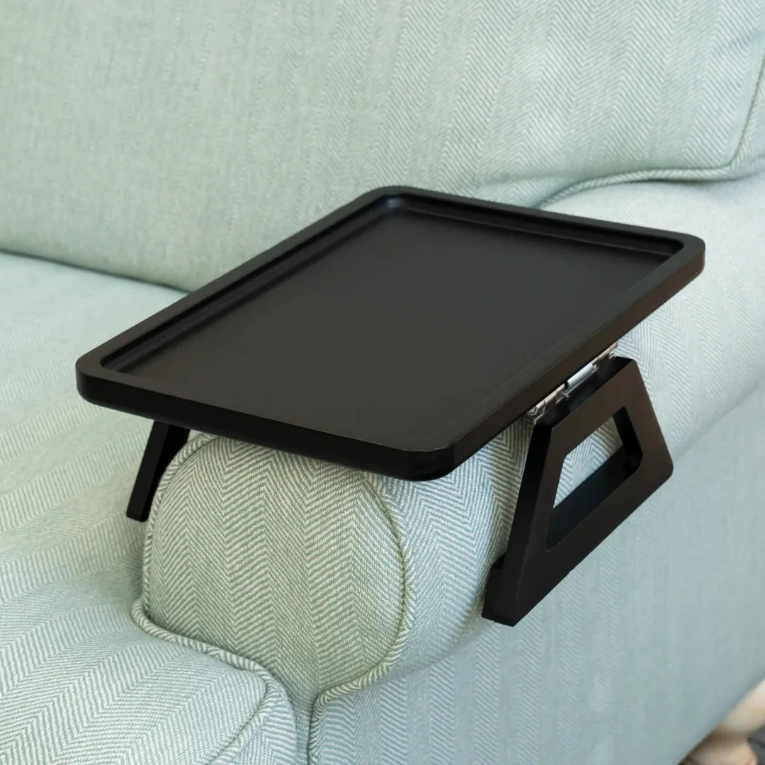 Sofa Armrest Tray | Adjustable Fit & Non-Slip | Fits Up To 35.5 cm