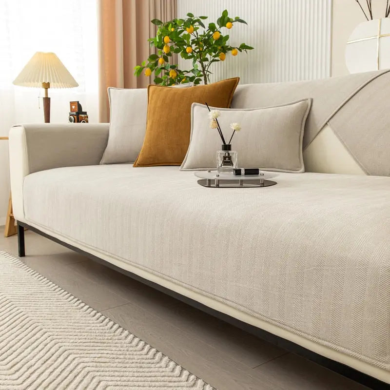 Sofa Cover | Non-Slip Chenille & Machine-Washable | Fits 2-3 Seater