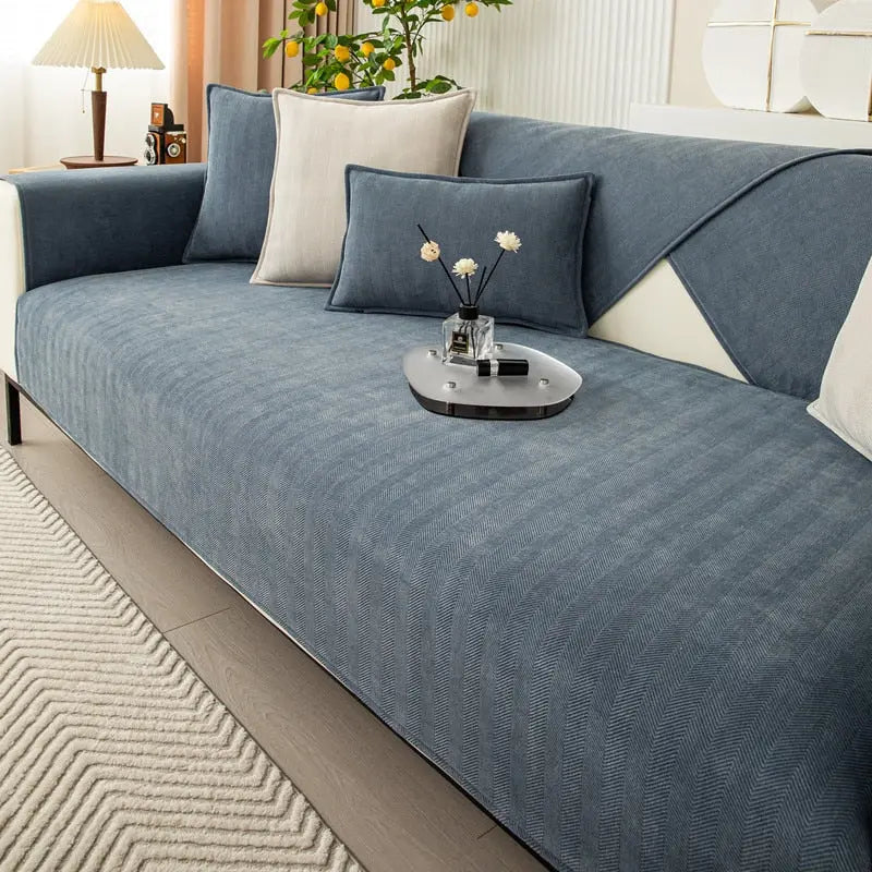 Sofa Cover | Non-Slip Chenille & Machine-Washable | Fits 2-3 Seater
