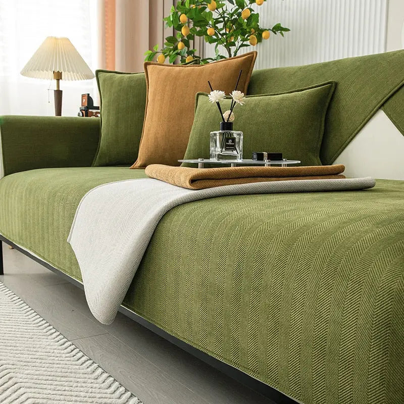 Sofa Cover | Non-Slip Chenille & Machine-Washable | Fits 2-3 Seater