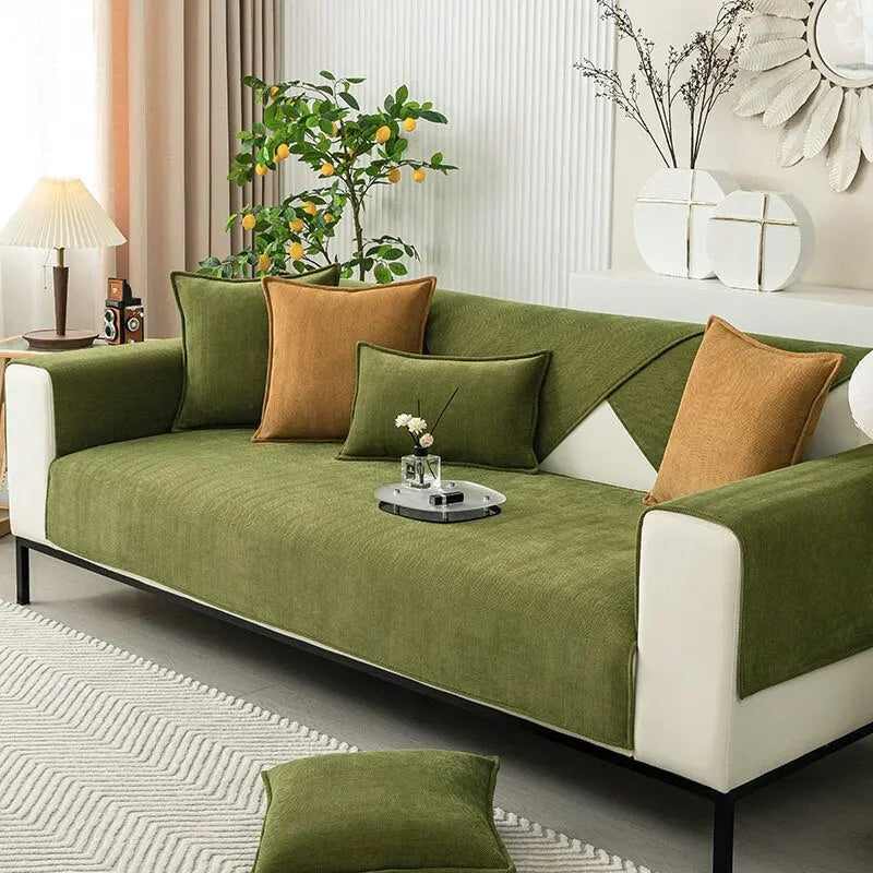 Sofa Cover | Non-Slip Chenille & Machine-Washable | Fits 2-3 Seater