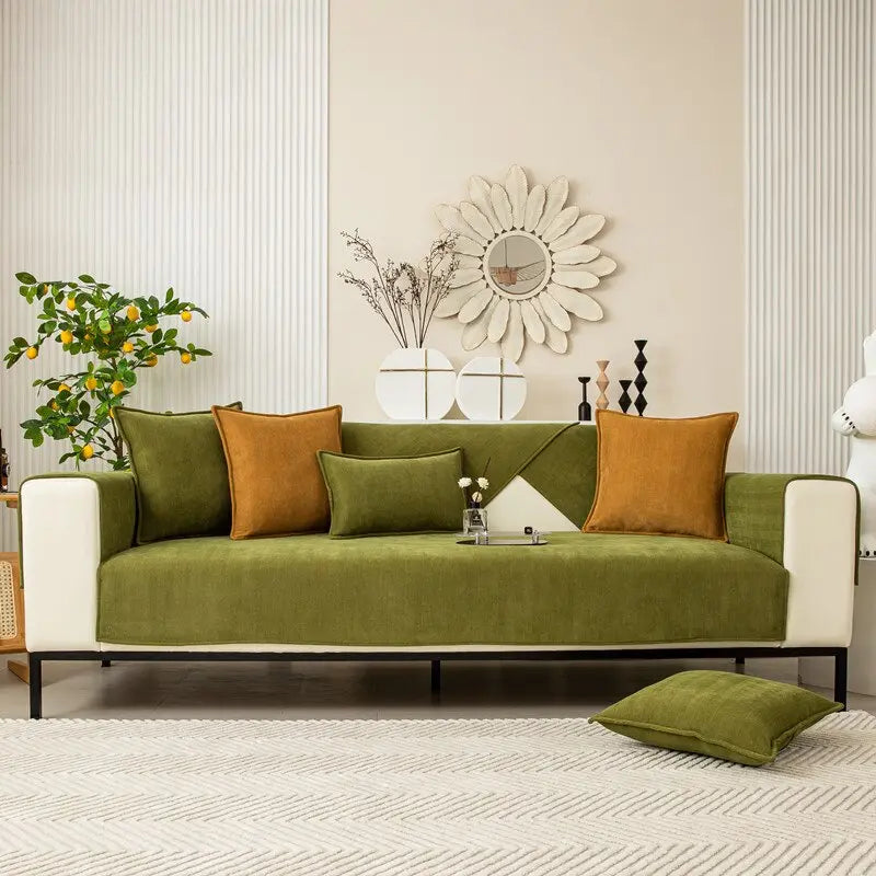 Sofa Cover | Non-Slip Chenille & Machine-Washable | Fits 2-3 Seater