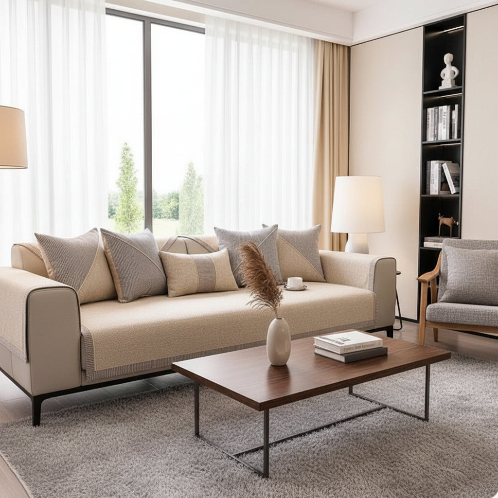 Sofa Cover with Non-Slip Backing