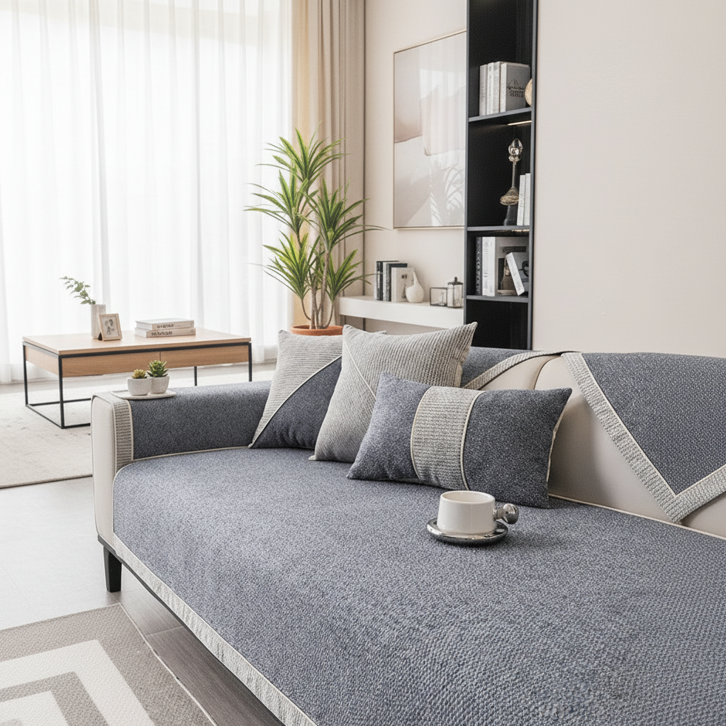 Sofa Cover with Non-Slip Backing
