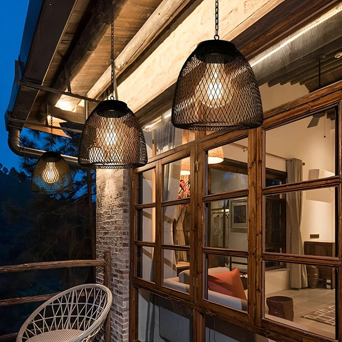 Solar Bell Lantern | Woven Rattan Boho Design | Automatic & Waterproof