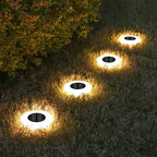 Solar Ground Lights | Solar-Powered 360° LED Illumination | Set of 4