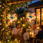 Solar Lantern | Butterfly Motif & Warm-White LEDs