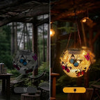 Solar Lantern | Butterfly Motif & Warm-White LEDs