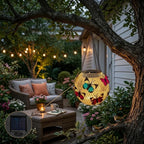 Solar Lantern | Butterfly Motif & Warm-White LEDs