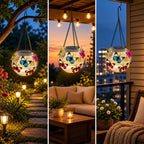 Solar Lantern | Butterfly Motif & Warm-White LEDs