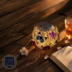 Solar Lantern | Butterfly Motif & Warm-White LEDs