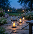 Solar Lantern | Real Flame Flicker & USB-C Rechargeable