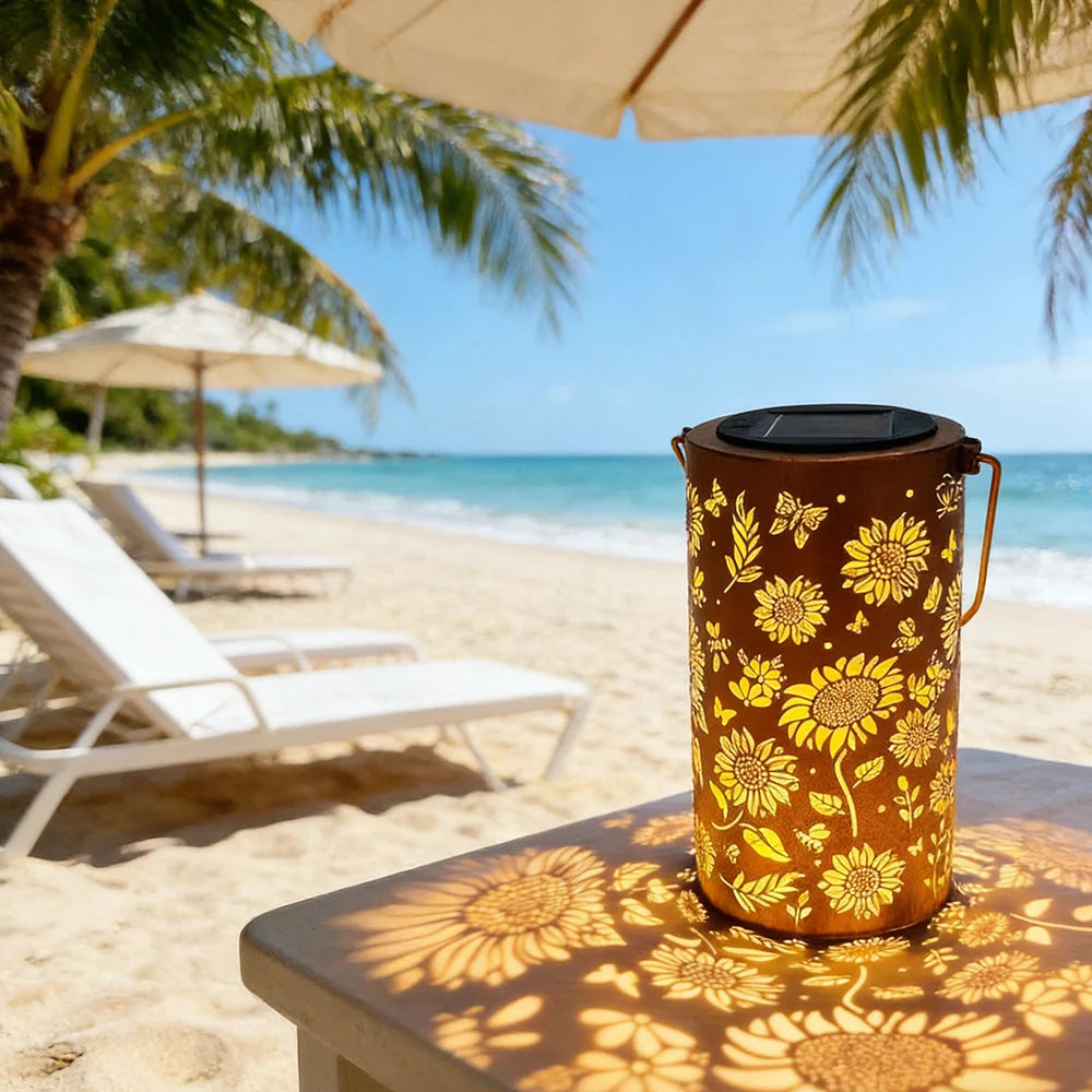 Solar Lantern | Tree Pattern Projection & IP55 Waterproof
