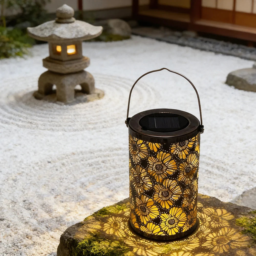 Solar Lantern | Tree Pattern Projection & IP55 Waterproof