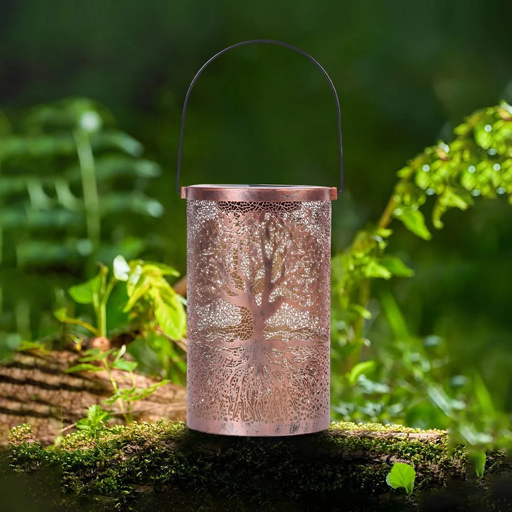Solar Lantern | Tree Pattern Projection & IP55 Waterproof