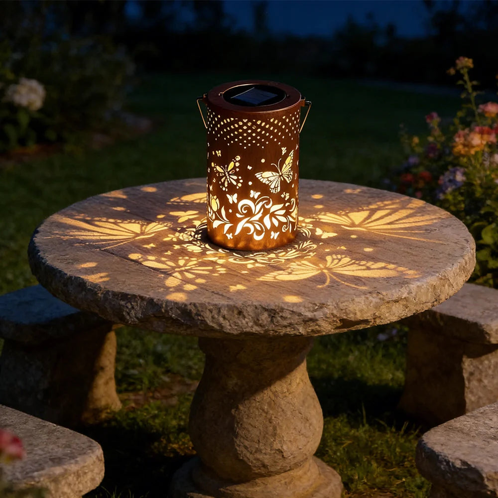 Solar Lantern | Tree Pattern Projection & IP55 Waterproof