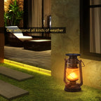 Solar Lanterns | Vintage Flickering LED & Weatherproof | Set of 2