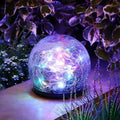 Solar Orb Light | Crackle Glass & Waterproof