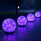 Solar Orb Light | Crackle Glass & Waterproof