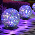 Solar Orb Light | Crackle Glass & Waterproof