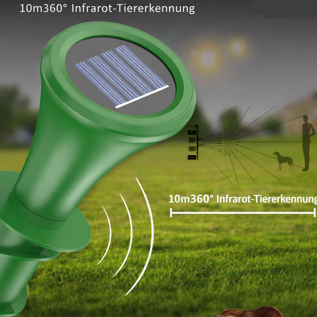 Solar-Powered Vibrating Mole Repeller
