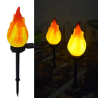 Solar Torch Light | Realistic Flickering Flame & Solar-Powered