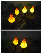 Solar Torch Light | Realistic Flickering Flame & Solar-Powered