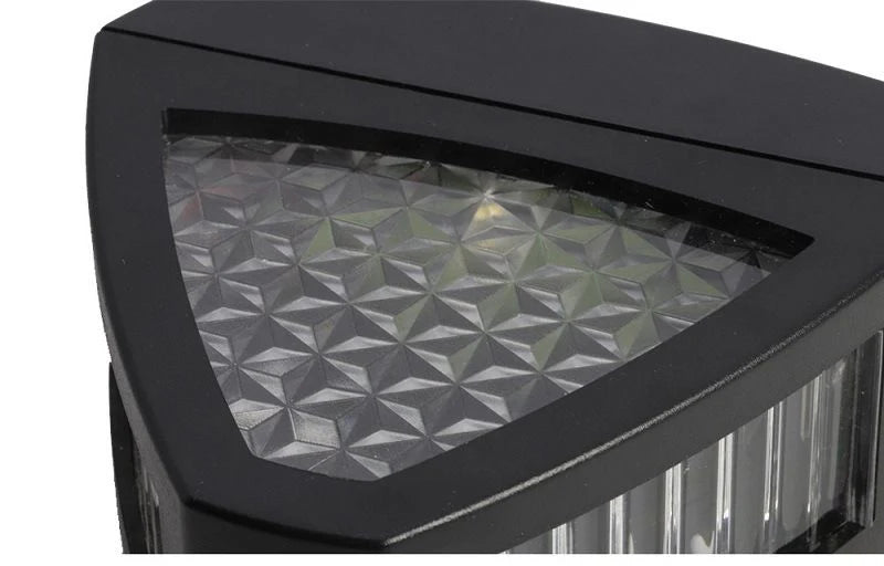 Solar Wall Lamp | Egyptian Pattern Glass & IP65 Waterproof