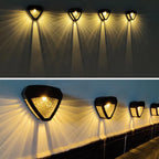Solar Wall Lamp | Egyptian Pattern Glass & IP65 Waterproof