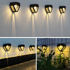 Solar Wall Lamp | Egyptian Pattern Glass & IP65 Waterproof