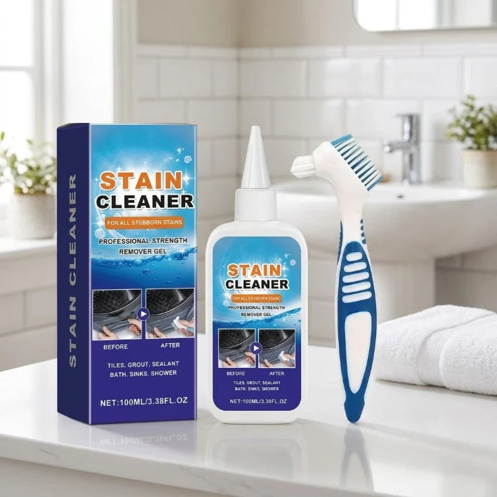 Stain & Mold Remover Gel | No-Scrub Thick Gel | Includes Brush