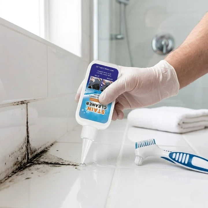 Stain & Mold Remover Gel | No-Scrub Thick Gel | Includes Brush