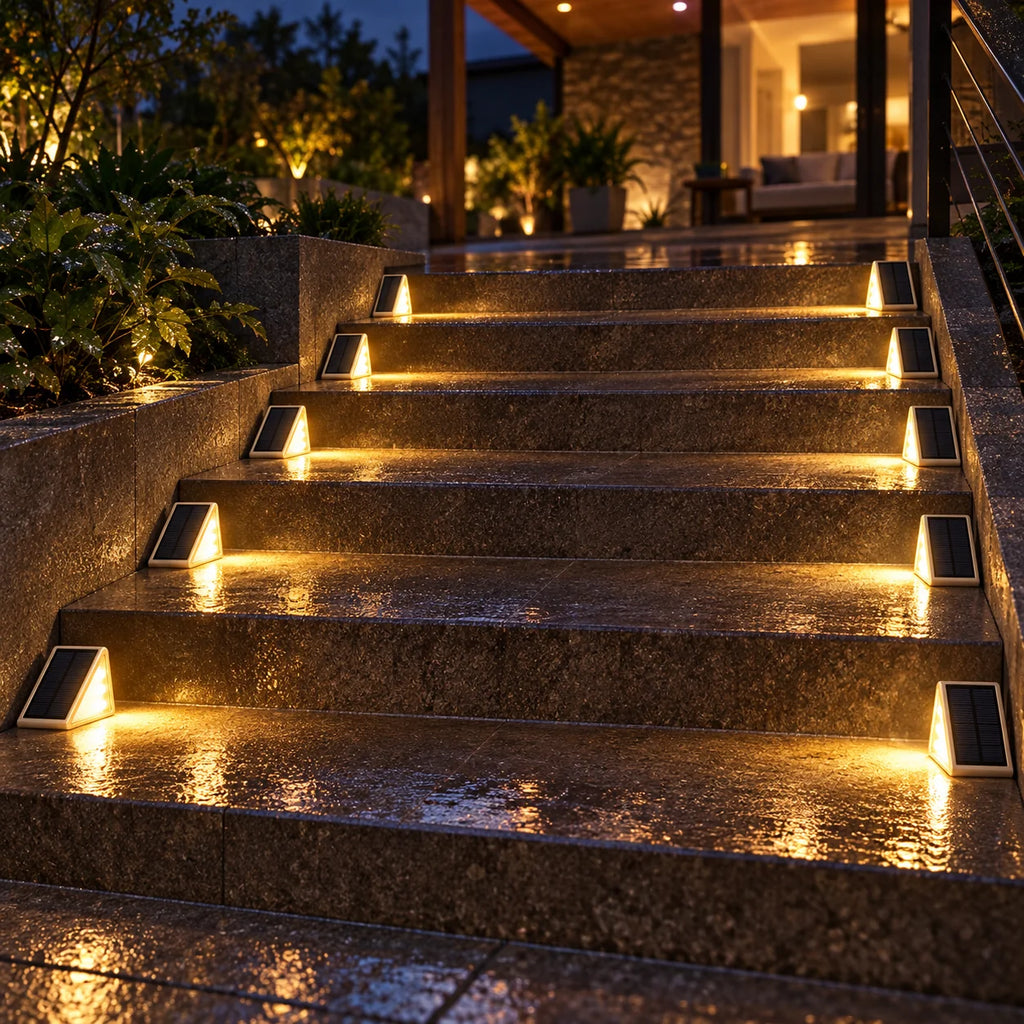 Stair Lights | Solar-Powered & Weather-Resistant | 4/10/20 Pack