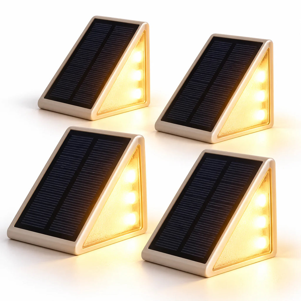 Stair Lights | Solar-Powered & Weather-Resistant | 4/10/20 Pack