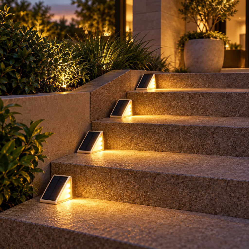 Stair Lights | Solar-Powered & Weather-Resistant | 4/10/20 Pack