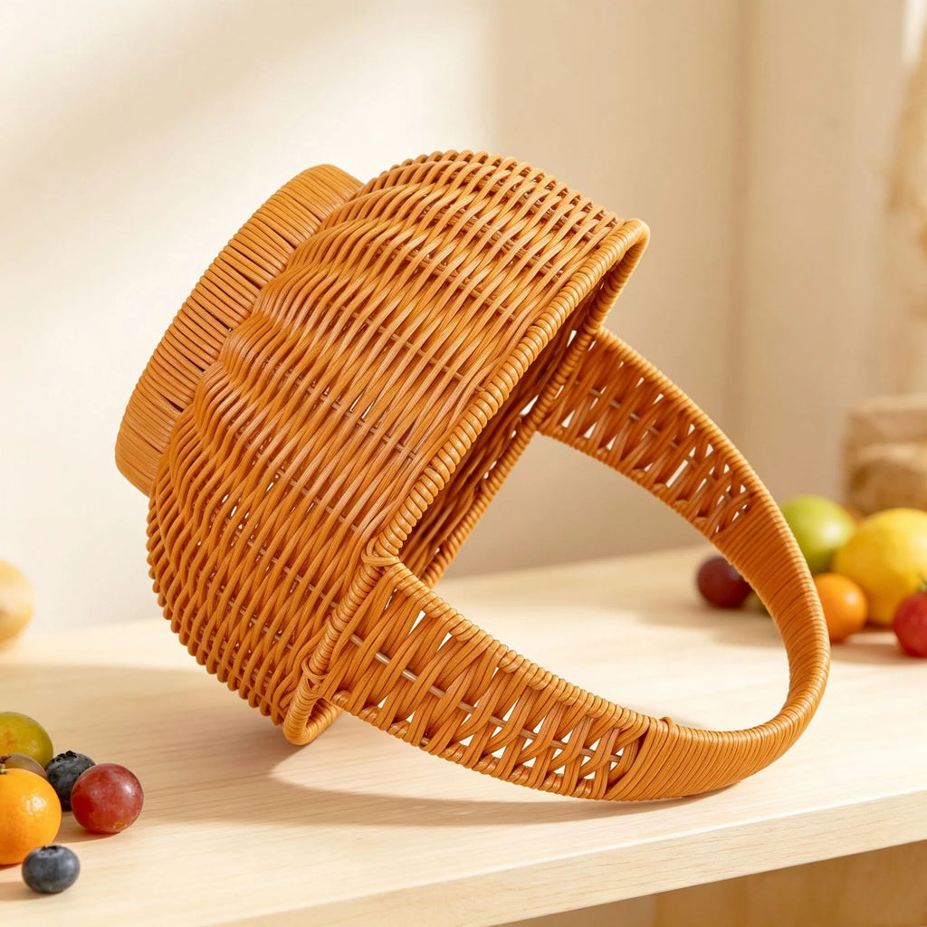 Storage Basket | Natural Woven & Sturdy Handle | 24 x 28 cm