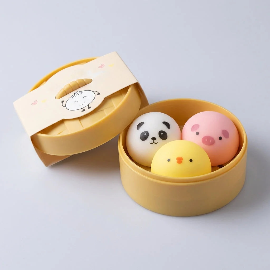 Stress-Relief Toy | Realistic Dumpling & Slow-Rebound