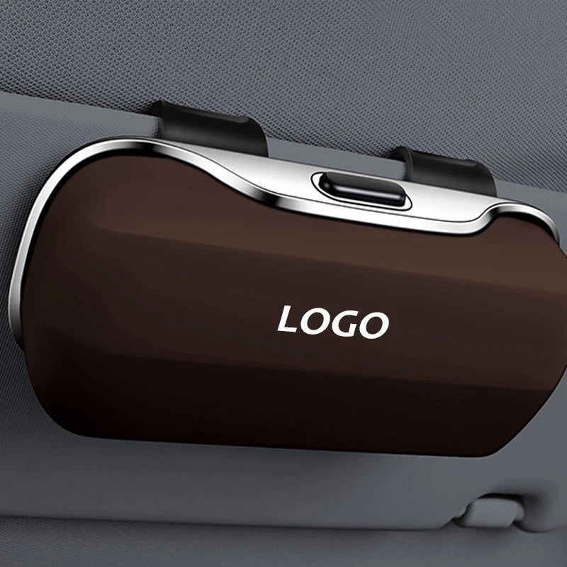 Sunglasses Case | Sun-Visor Clip & Spring-Loaded | Fits Up To 45 mm
