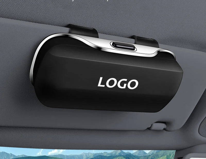 Sunglasses Case | Sun-Visor Clip & Spring-Loaded | Fits Up To 45 mm