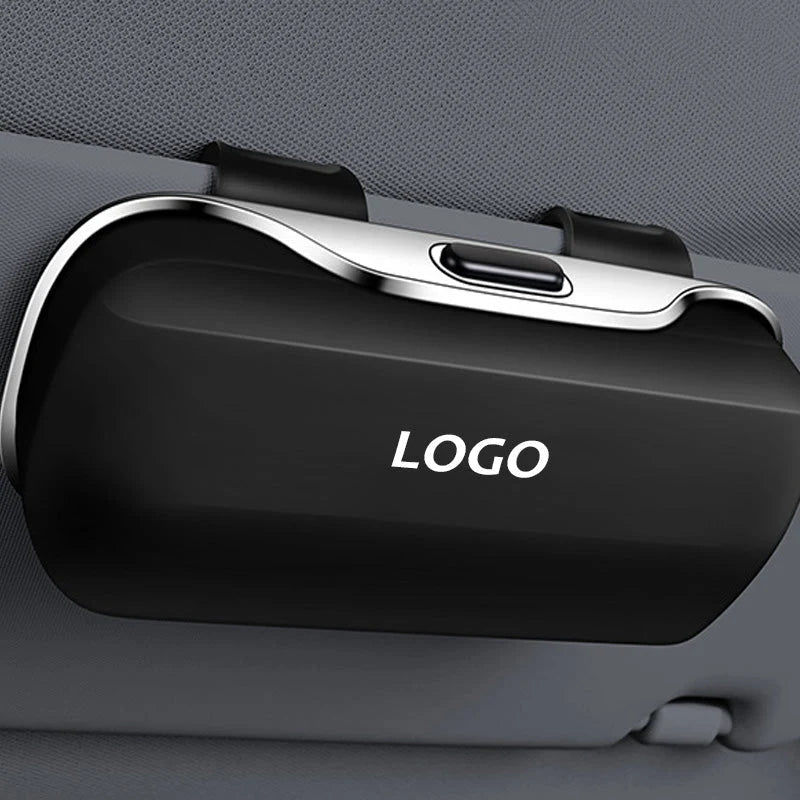 Sunglasses Case | Sun-Visor Clip & Spring-Loaded | Fits Up To 45 mm