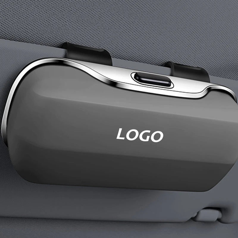 Sunglasses Case | Sun-Visor Clip & Spring-Loaded | Fits Up To 45 mm