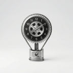 Table Clock | Industrial Gear & Chain Silent Movement | 15 x 28 cm